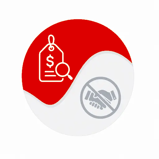 Transparent pricing icon